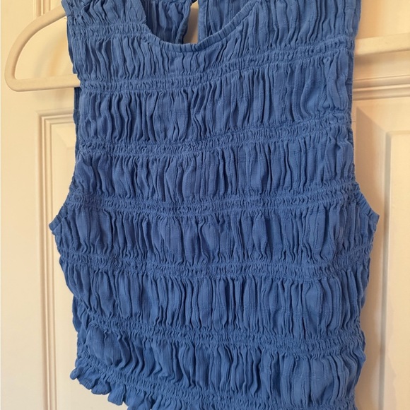 AE Cropped Smocked High-Neck Tank Top size XS - Picture 4 of 6